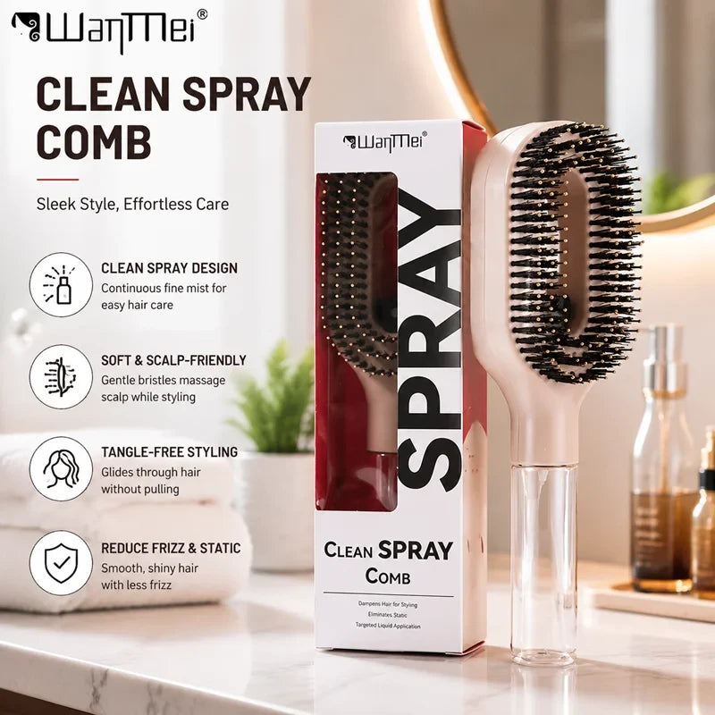 MistBrush™ 2-in-1 Detangling Spray Brush